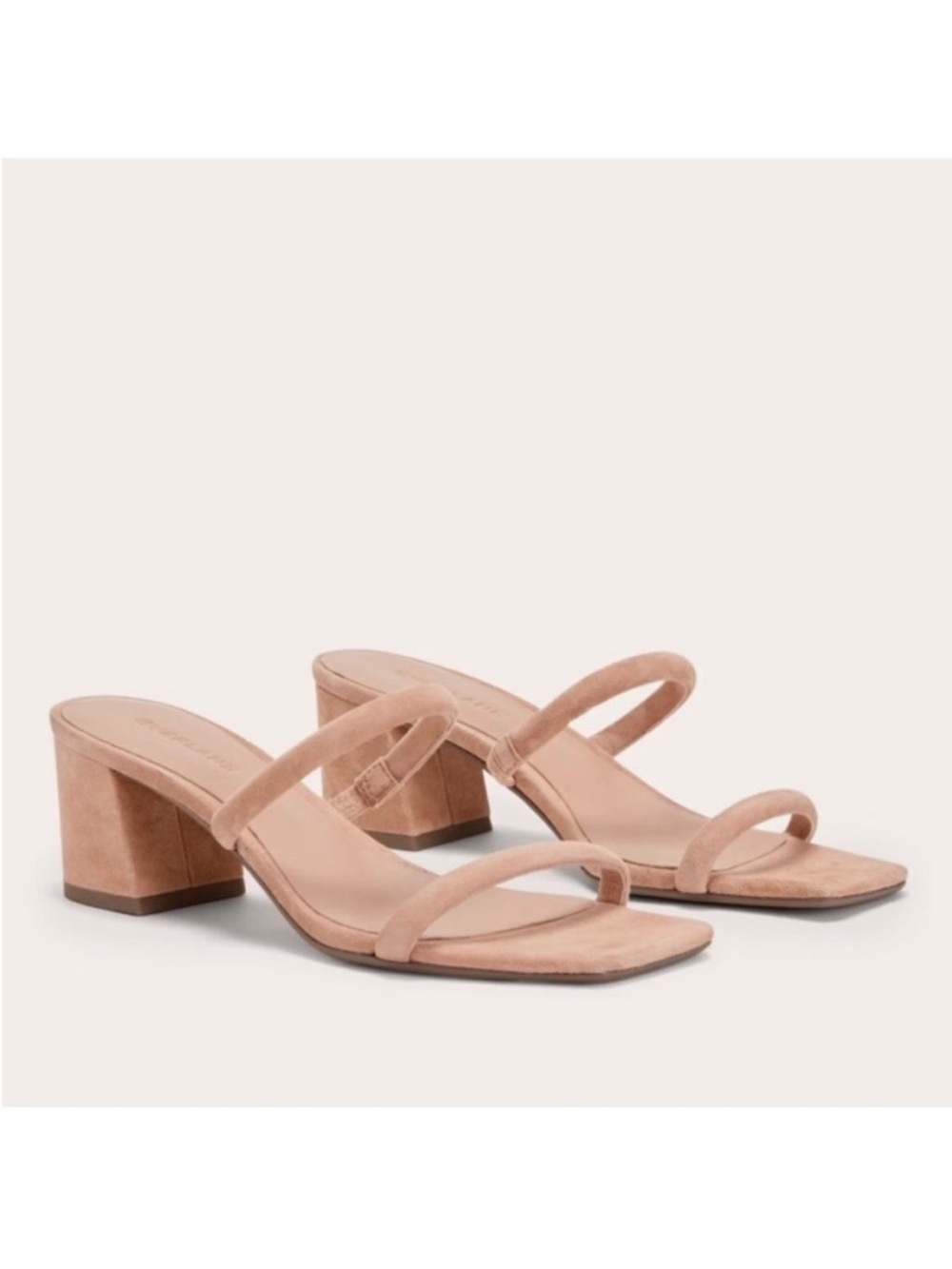 Everlane Shoes 7 Double Strap Heel Sandals Tan